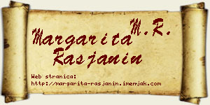 Margarita Rasjanin vizit kartica